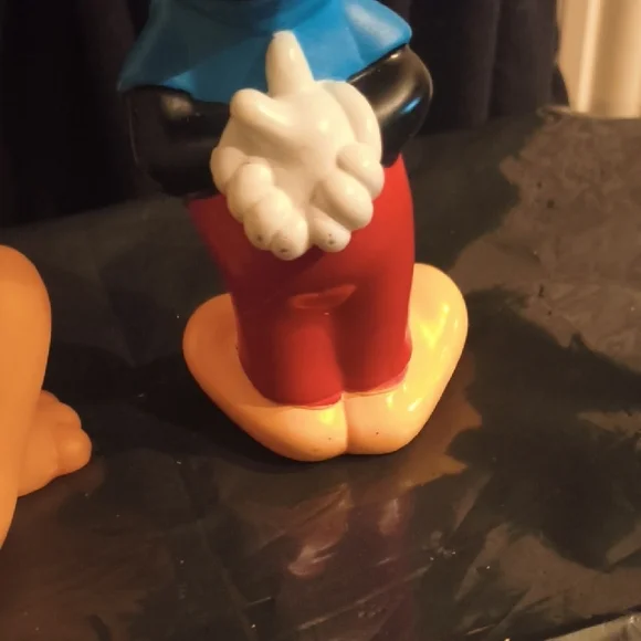 Vintage Disney 6 Inch Mickey Mouse W/ Baseball Cap & 5 Inch Pluto Sitting - Picture 8 of 11